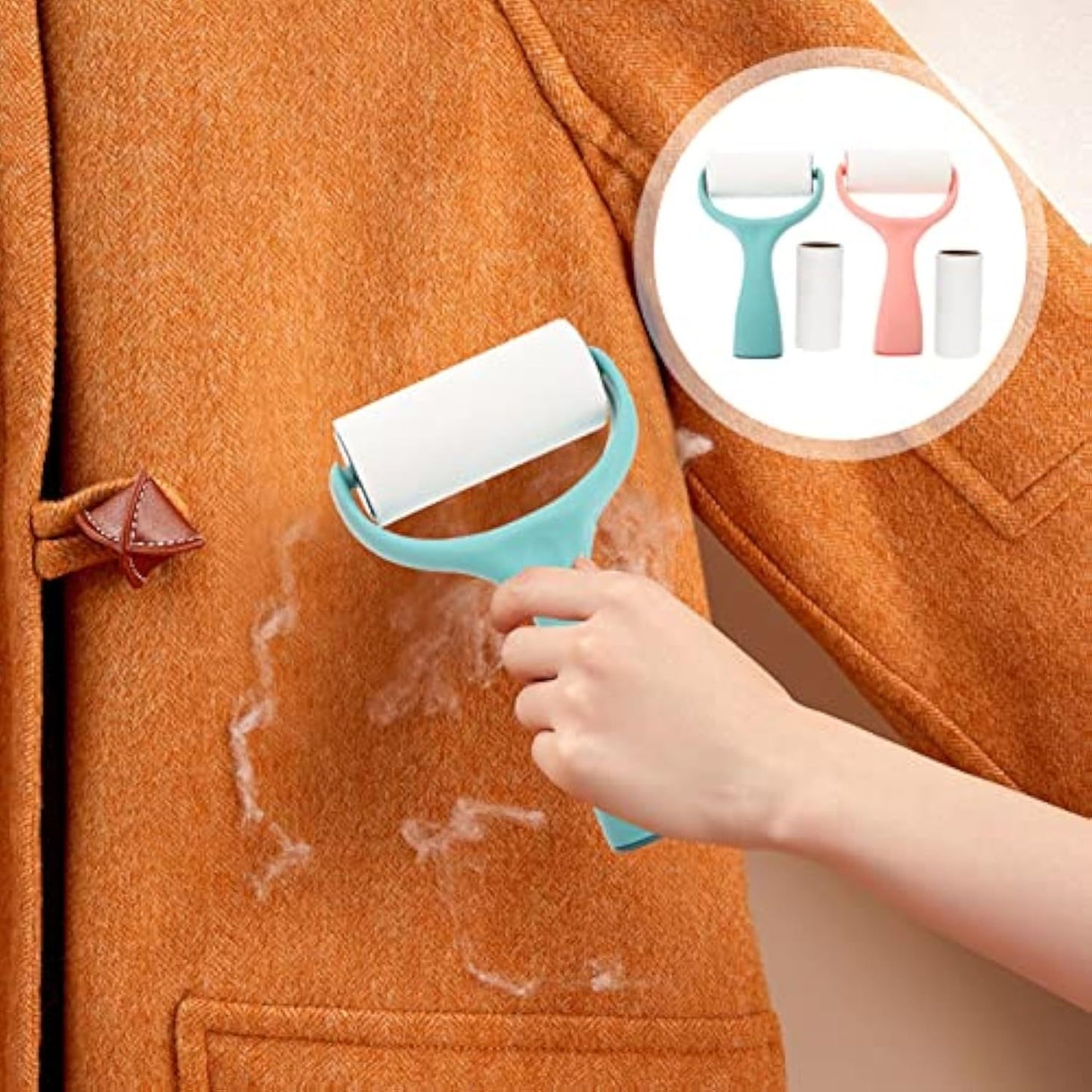 Refillable Lint Roller And Fuzz Remover For Clothes And Furniture By The Perfect Solution For Pet Hair And Lint Removal