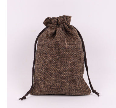 Manufacturers Wholesale Drawstring Linen Bag Mini Rope Linen Jewelry Packaging Gift Bag Bundle Mouth Small Cloth Bag