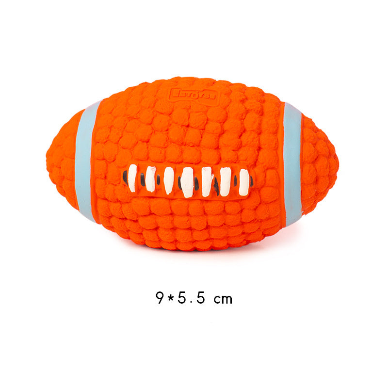 Dog toy bite-proof teeth molar latex toy ball pet interactive sound training ball pet supplies