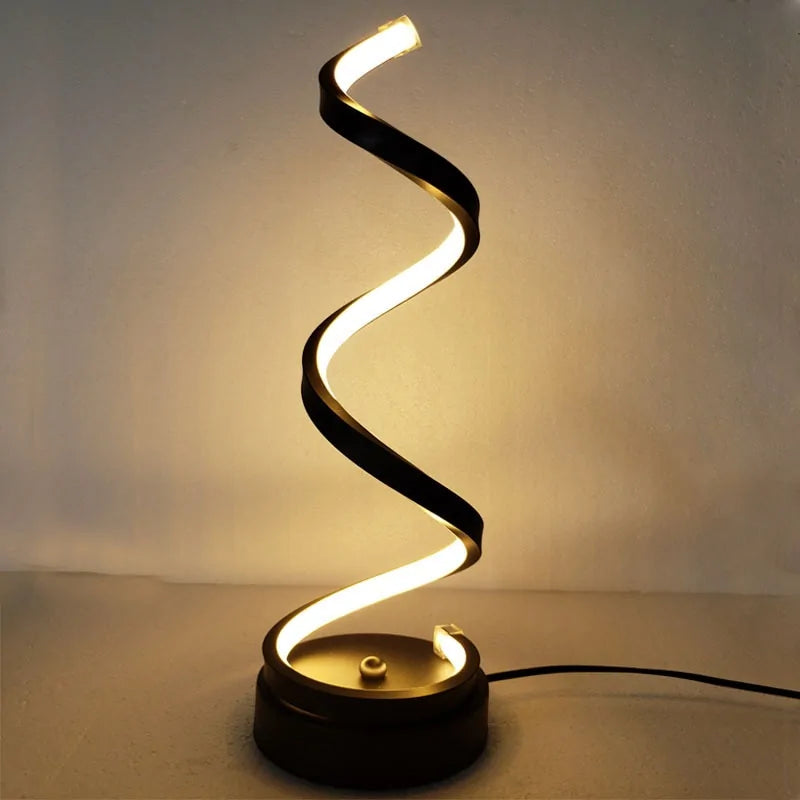 LED Spiral Curved Desk Lamp - Todd Sells Jax