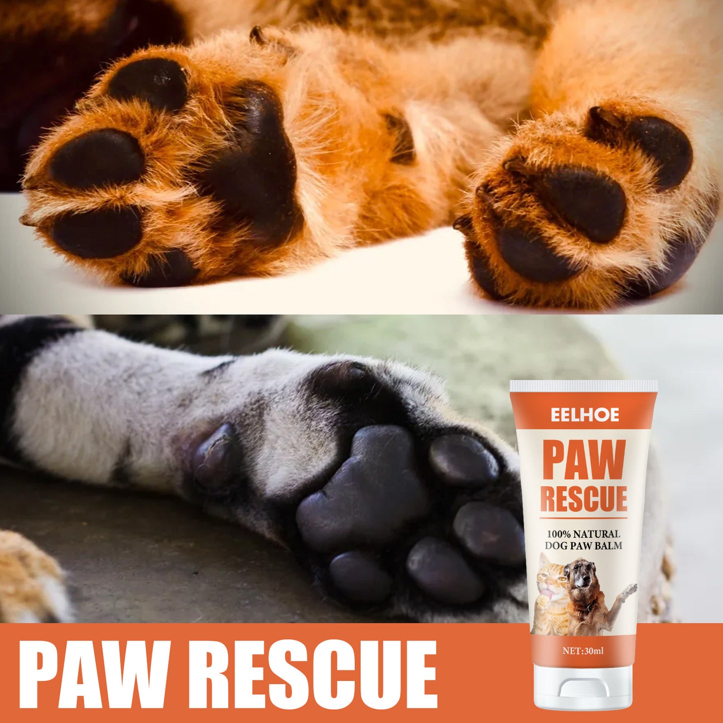 Pet Foot Balm, Cat & Dog Animal Foot Care PAWS Foot Mat Protection Balm