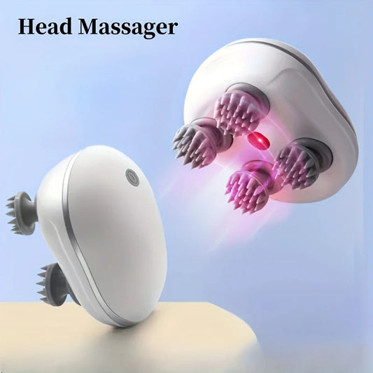 Electric Scalp Massager Head Massager Scalp Stress Relax Electric Cat Head Massager Body Shoulder Leg Arm Neck Deep Tissue Head Scalp Massage Kneading Vibrating Device