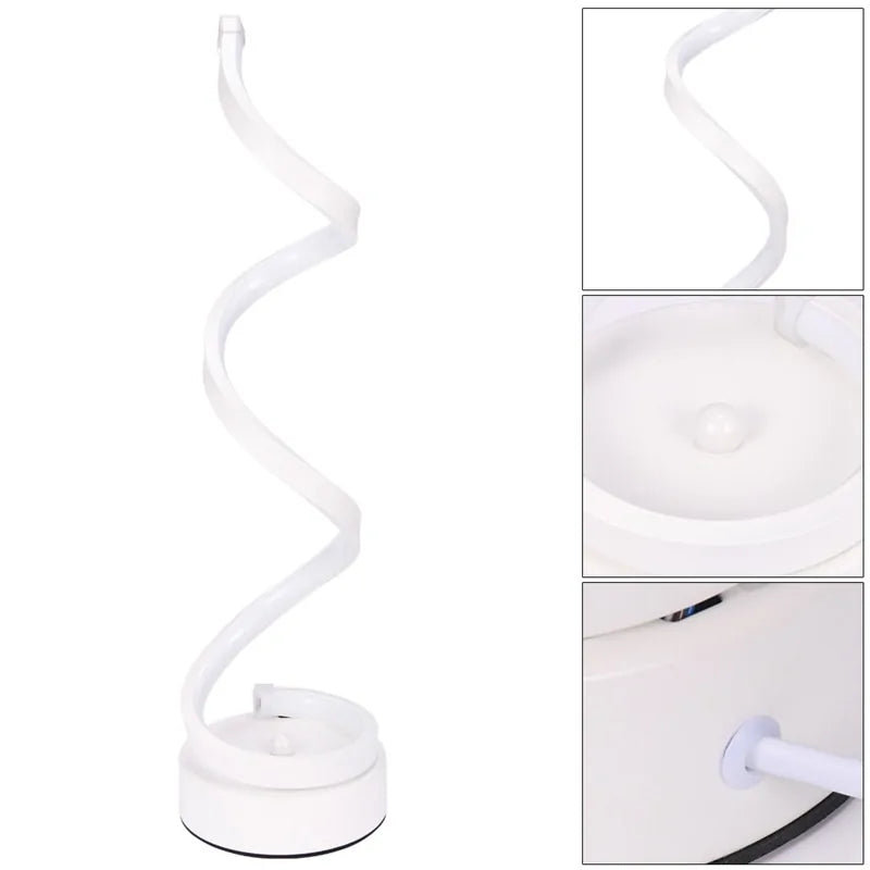 LED Spiral Curved Desk Lamp - Todd Sells Jax