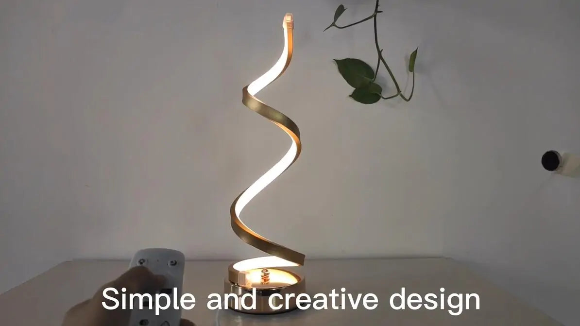 LED Spiral Curved Desk Lamp - Todd Sells Jax